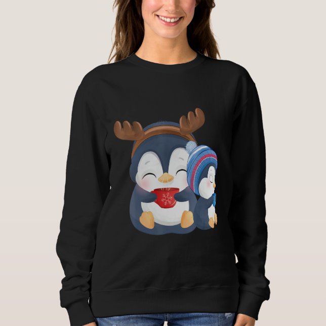 Sudadera Cute penguins  Merry Christmas (Anverso)