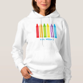 Sudadera Cute Personalizado: Profesor de guardería Crayon