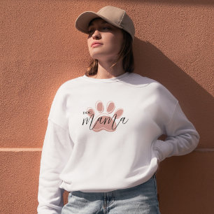 Sudadera Cute Pink Paw Dog Mamá Camiseta de sudor para am