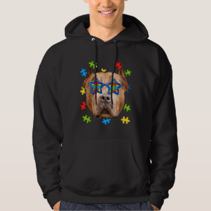 Sudadera Cute Pitbull Autism Puzzle Sungafas de sol Cachorr
