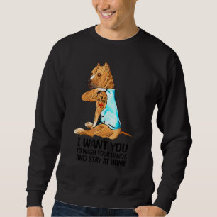 Sudadera Cute Pitbull Pittie Soy una enfermera lavarte las