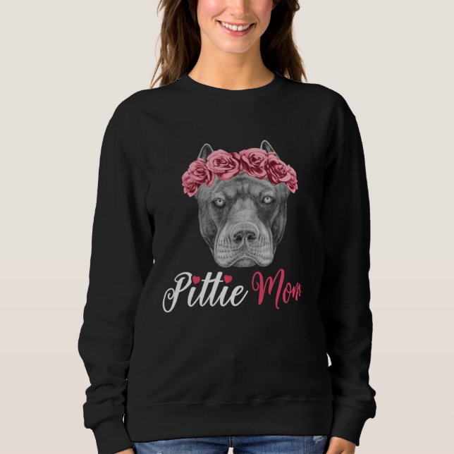 Sudadera Cute Pittie Mom for Pitbull Mom Dog  Mothers Day (Anverso)