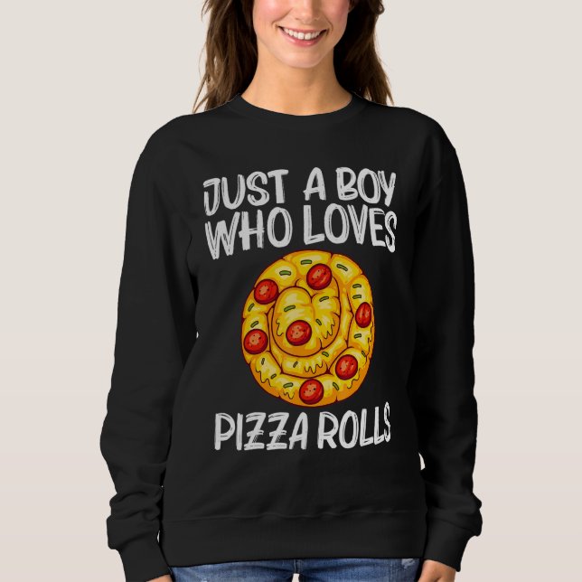 Sudadera Cute Pizza Roll For Boys Kids Pizza Snack Food   (Anverso)