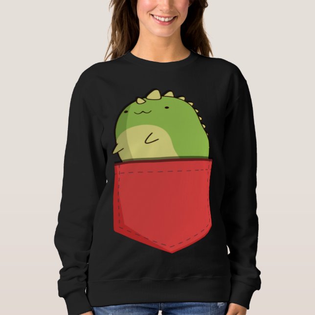 Sudadera Cute Pocket Dino  Prehistoric Rex Dino In Pocket K (Anverso)