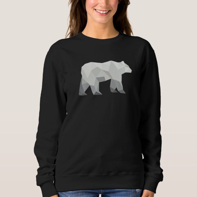 Sudadera Cute Polar Bear Geometric Abstract Wildlife Animal (Anverso)