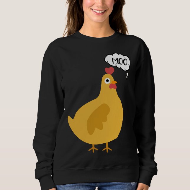Sudadera Cute pollo moo (Anverso)
