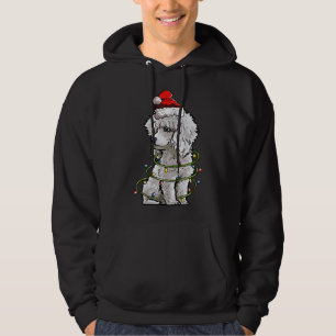 Sudadera Cute Poodle Dog Santa Christmas Tree Enfoca Navida