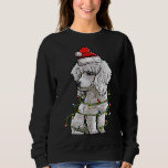 Sudadera Cute Poodle Dog Santa Christmas Tree Enfoca Navida<br><div class="desc">Cute Poodle Dog Santa Christmas Tree Enfoca Navidad</div>