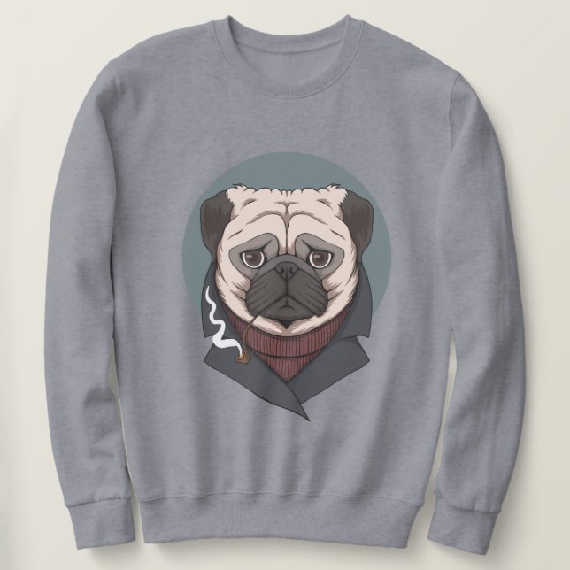 Sudadera Cute Pug (Anverso del diseño)