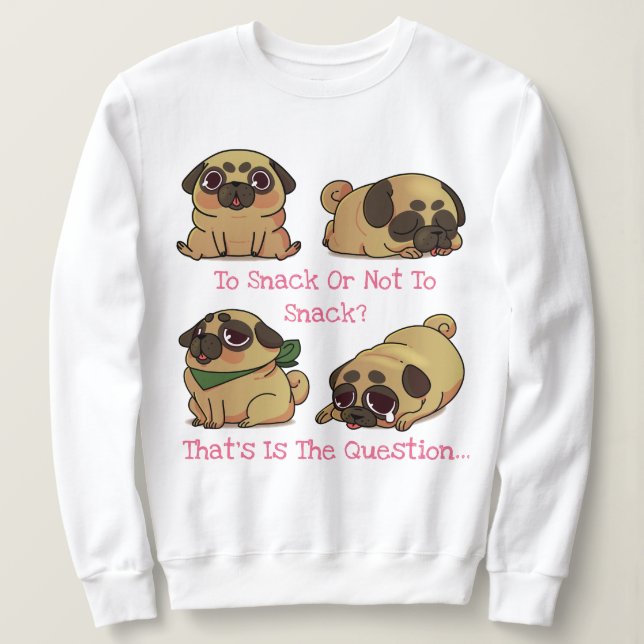 Sudadera Cute Pug (Anverso del diseño)