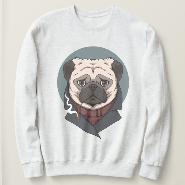 Sudadera Cute Pug (Anverso del diseño)