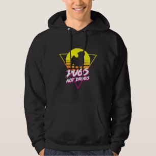 Sudadera Cute Pug Amantes No Drogas Camiseta Clásica 102