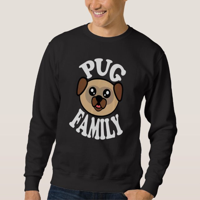 Sudadera Cute Pug Family   (Anverso)