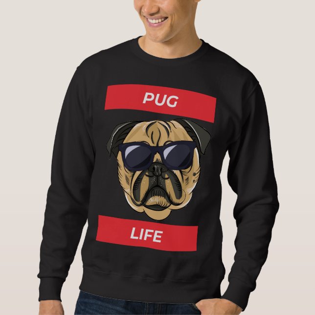 Sudadera Cute Pug Life - Funny Classic T-Shirt 275 (Anverso)