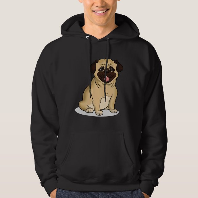 Sudadera Cute Pug Pegatina Diseño camiseta clásica 832 (Anverso)