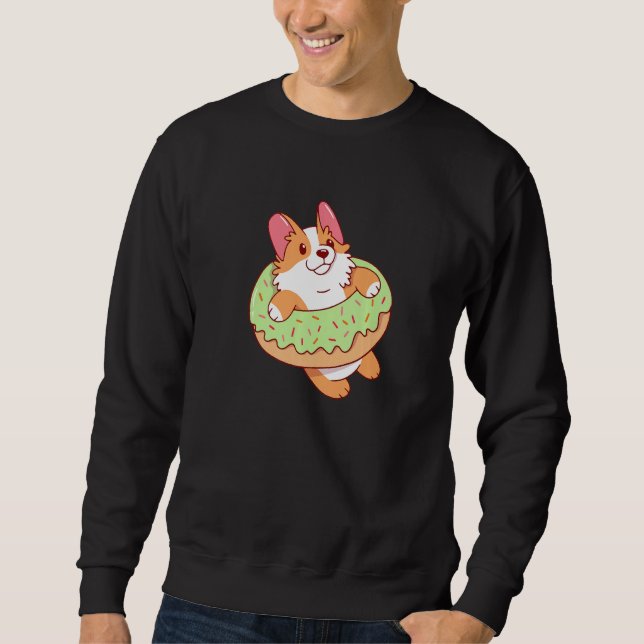 Sudadera cute puppies lovely dog holder lover corgi donut P (Anverso)