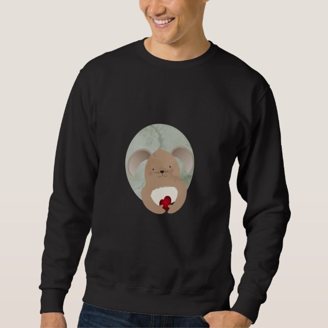 Sudadera Cute rabbit with a heart for Valentine's Day (Anverso)