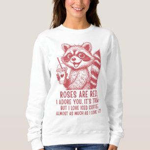 Sudadera Cute Raccoon Café Helado Amor