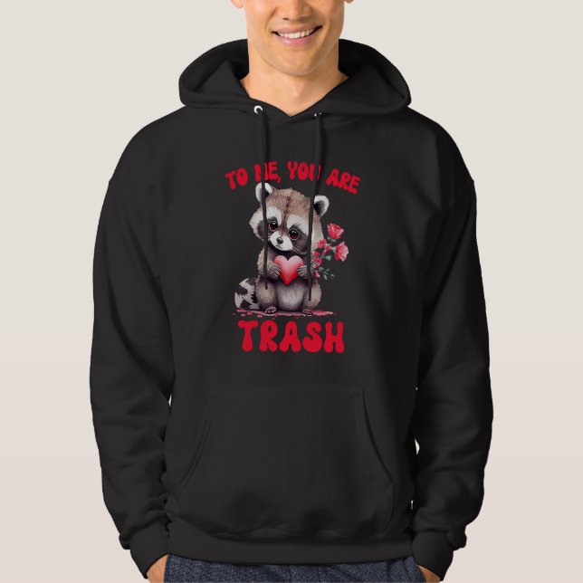 Sudadera Cute Raccoon I love Raccoon Groovy Valentine Racco (Anverso)