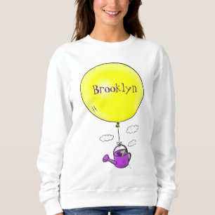Sudadera Cute ratón en la lata de riego con personalizado d
