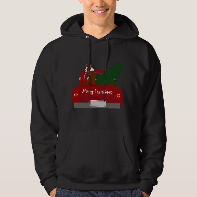 Sudadera Cute Red Boston Terrier - Navidades retro (Anverso)