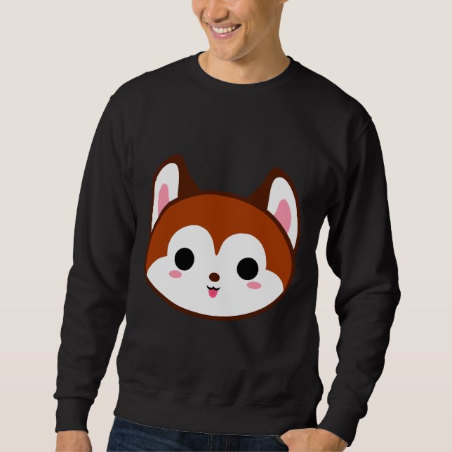 Sudadera Cute Red Husky (Anverso)