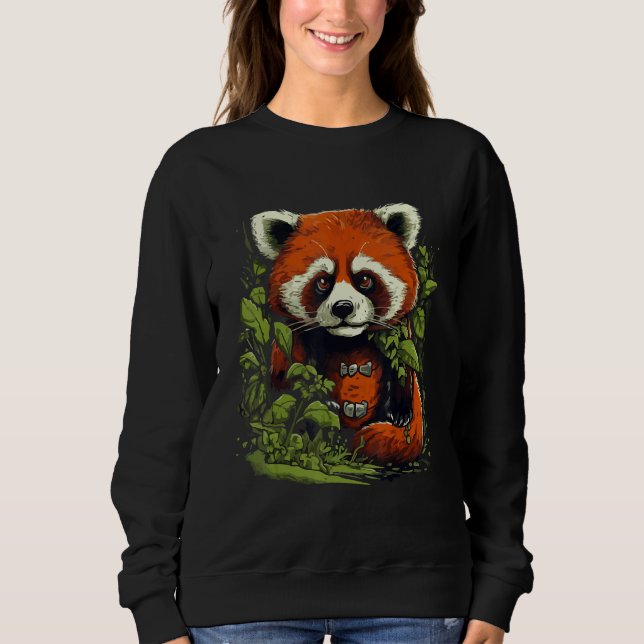 Sudadera Cute Red Panda Lover Nature Graphic Animal Conserv (Anverso)