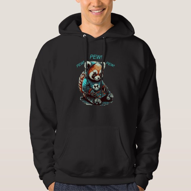 Sudadera Cute Red Panda Playing Video Game  Gamers (Anverso)