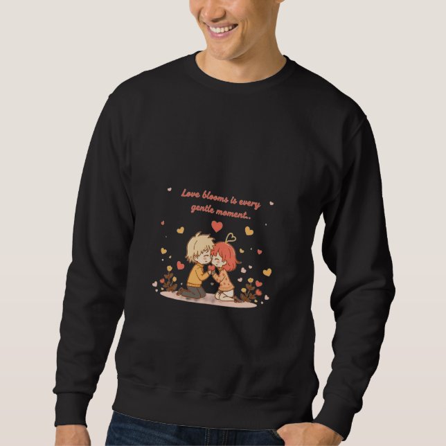Sudadera Cute Romantic Anime Couple - Love Moment (Anverso)