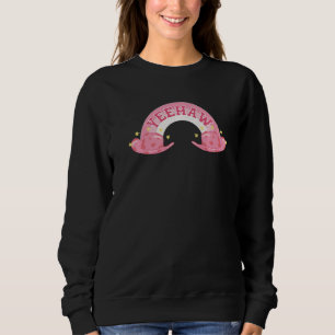 Sudadera Cute Rosa Aestética Aúllado Sureño De La Vaquera