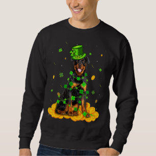 Sudadera Cute Rottweiler Dog St Patricks Day Irlandés Shamr
