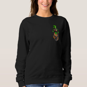 Sudadera Cute Rottweiler Leprechaun en Pocket St Patrick