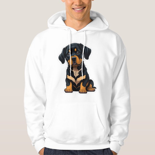Sudadera Cute Rottweiler - Regalos para los dueños de perro (Anverso)