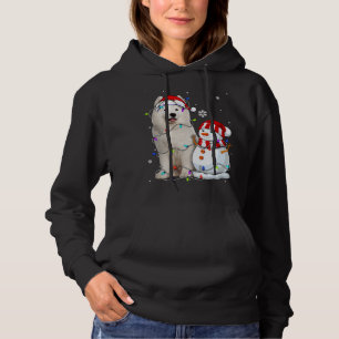 Sudadera Cute Samoyed Santa Hat Navidades Light Navidad