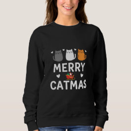 Sudadera Cute Santa Cats Merry Catmas Festive Kitty Christm