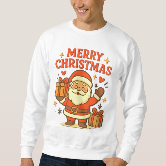Sudadera  Cute Santa Claus Christmas Art –  Merry Christmas (Anverso)