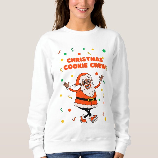 Sudadera Cute Santa Claus Cookie Baking Sweatshirt (Anverso)