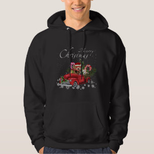 Sudadera Cute Santa Labradoodle Riding Camión Rojo Merry Ch