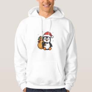 Sudadera Cute Santa Pingüino Christmas Hoodie