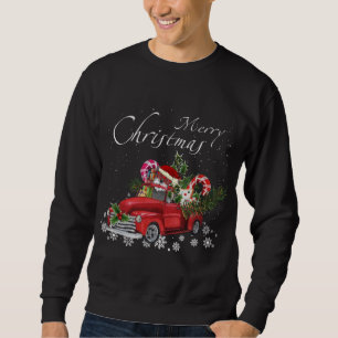 Sudadera Cute Santa Schnauzer Riding Camión Rojo Merry Chri