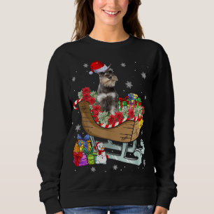 Sudadera Cute Schnauzer Dog Navidades Santa Hat Xmas
