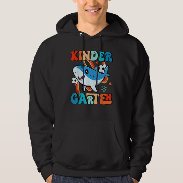 Sudadera Cute Shark Hello Kindergarten First Day Of School (Anverso)