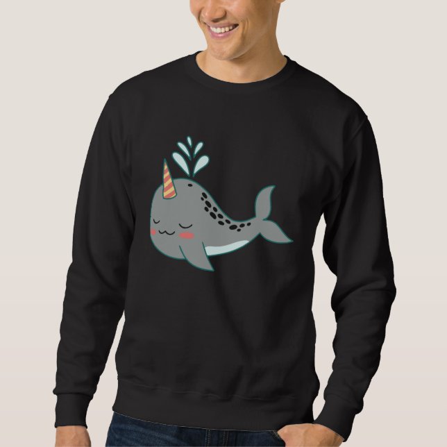 Sudadera cute shark sharks funny baby swimming (Anverso)