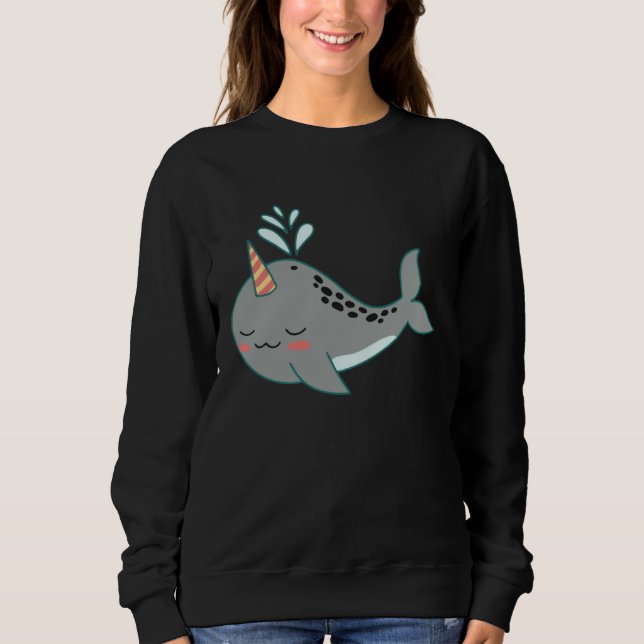 Sudadera cute shark sharks funny baby swimming (Anverso)
