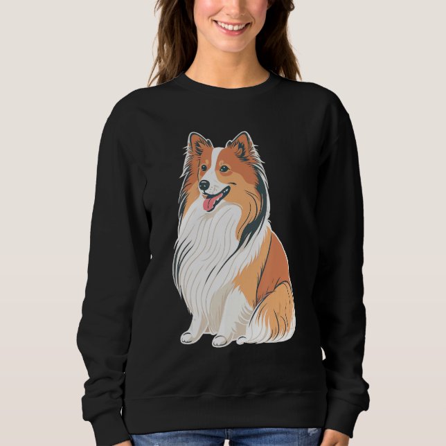 Sudadera Cute Shetland Sheepdog Dog on Sheltie (Anverso)