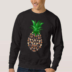 Sudadera Cute Shiba Inu Perros Pineapple Tropical Fruit Sum