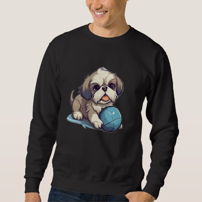 Sudadera Cute Shih Tzu With Blue Ball for Dog (Anverso)