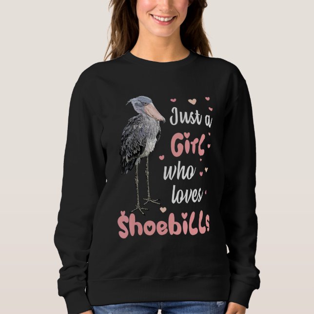 Sudadera Cute Shoak Beak Love Stork Bird Chica (Anverso)