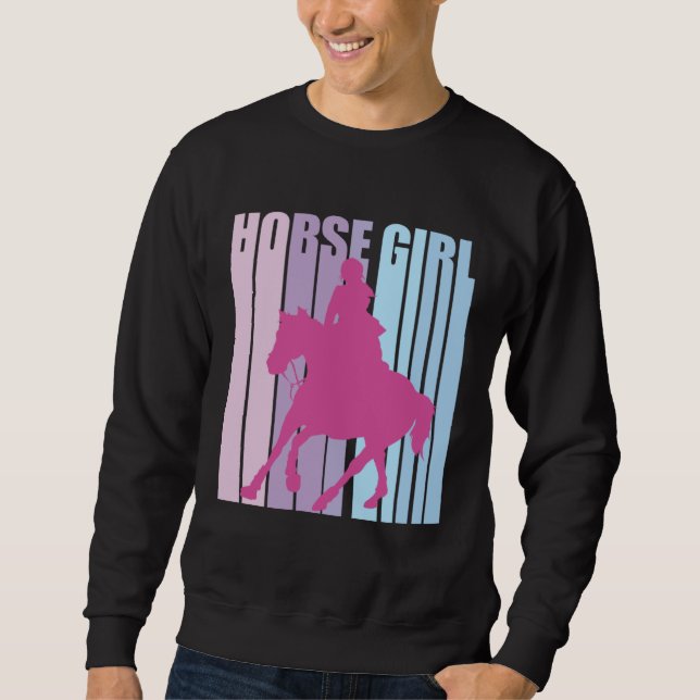 Sudadera Cute Silhouette Horseback Rider Riding Funny Horse (Anverso)