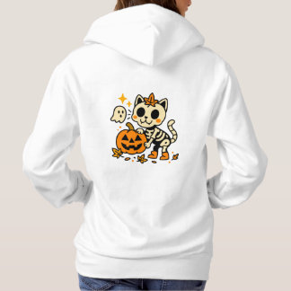 Sudadera Cute Skeleton Cat with Pumpkin T-Shirt